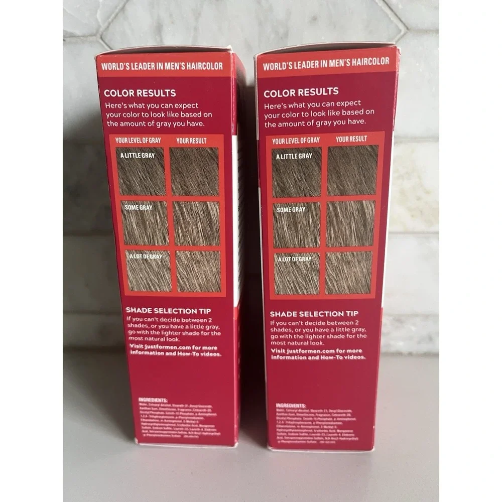 LOT OF 2 Just For Men Easy Comb In Targeted Gray Cover Color Dye Dark Blond